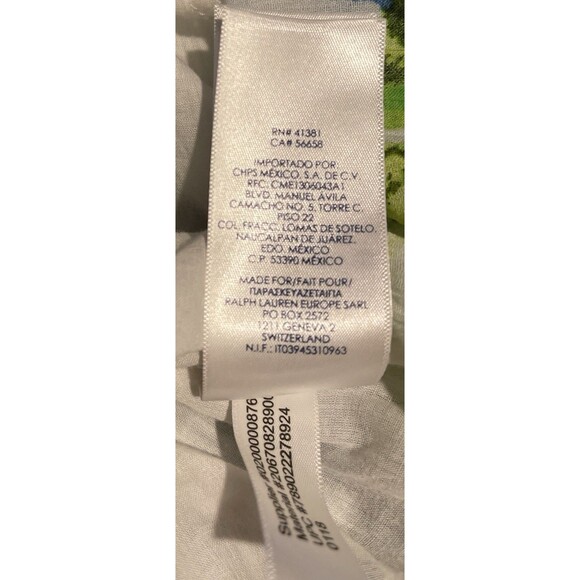 CHAPS Tropical Floral Print Multi Tiered Long Maxi lined Skirt Women's XL - Picture 7 of 7